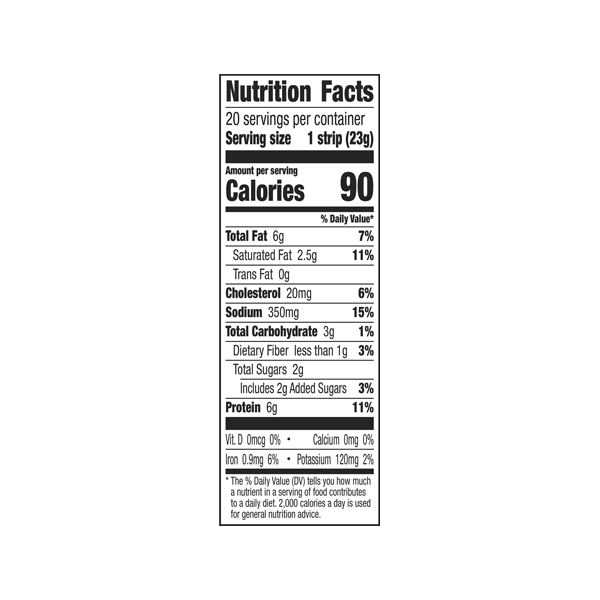 An image of this product's nutrition facts on a white background.