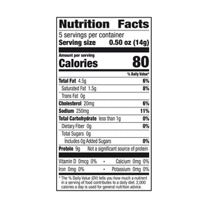 An image of this product's nutrition facts on a white background.