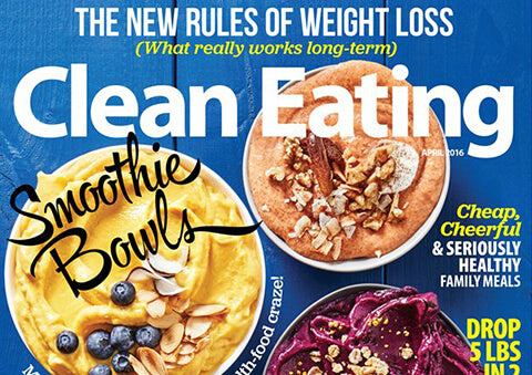 cropped cover image of Clean Eating magazine, April 2016 issue