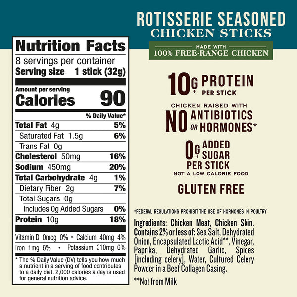 Rotisserie Seasoned Chicken Sticks
