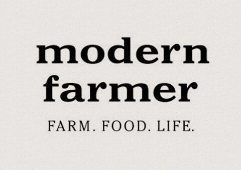 Modern Farmer logo with subhead reading Farm. Food. Life.