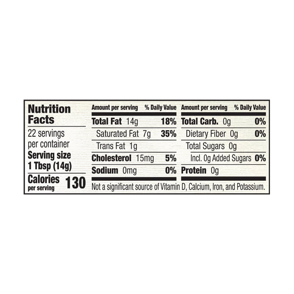 An image of this product's nutrition facts on a white background.