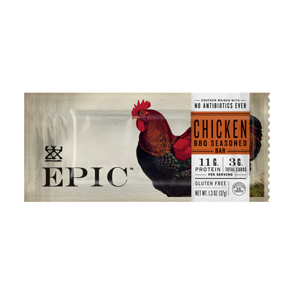 An image of Epic's Chicken BBQ Seasoned Bar on a white background.