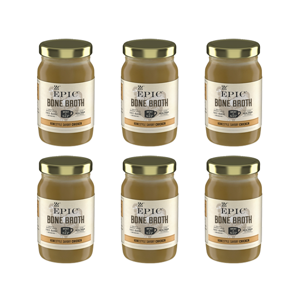 Epic Provisions Homestyle Savory Chicken Bone Broth (6) 14OZ Jars