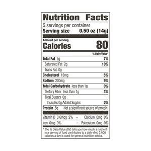 This is an image of the Nutrition Facts for EPIC's Sea Salt and Vinegar Pork Rinds.