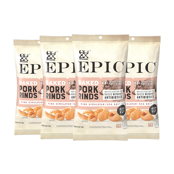 Pink Himalayan Sea Salt Pork Rinds 4x Pork Skins EPIC EPIC Provisions