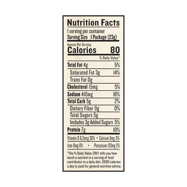 An image of this product's nutrition facts on a white background.